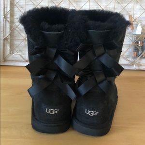 Black Ugg Boots with Bow